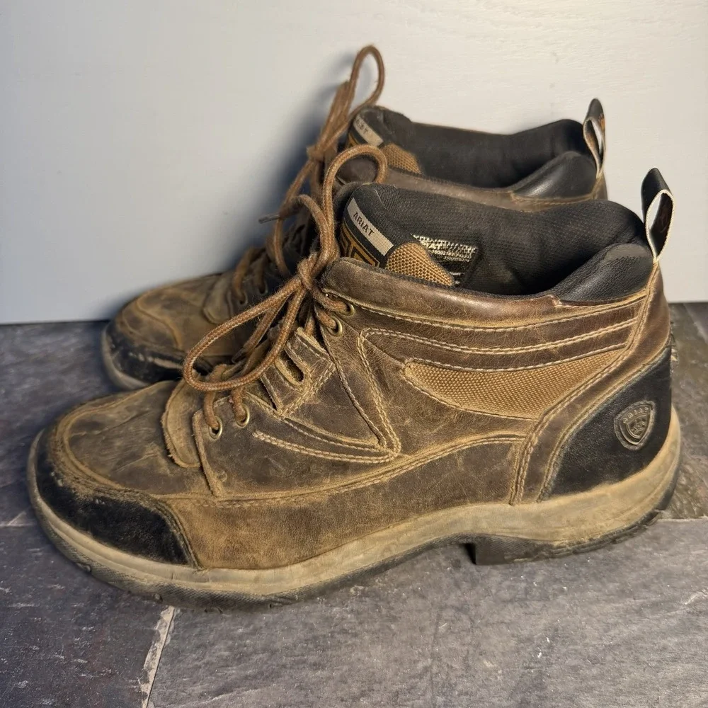 ARIAT TERRAIN Men's Leather Hiking Boots Sz 12 Distressed Brown 10002182 ATS